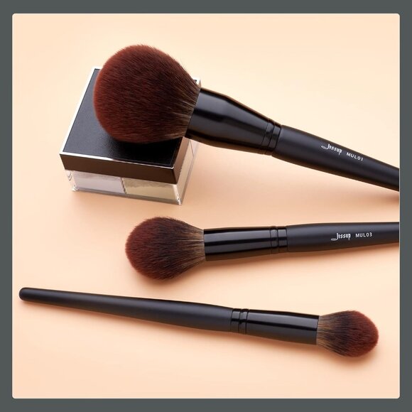 🆕 Makeup Large Brushes 3pcs Face Premium Synthetic Powder Contour Highlighter - Picture 8 of 9